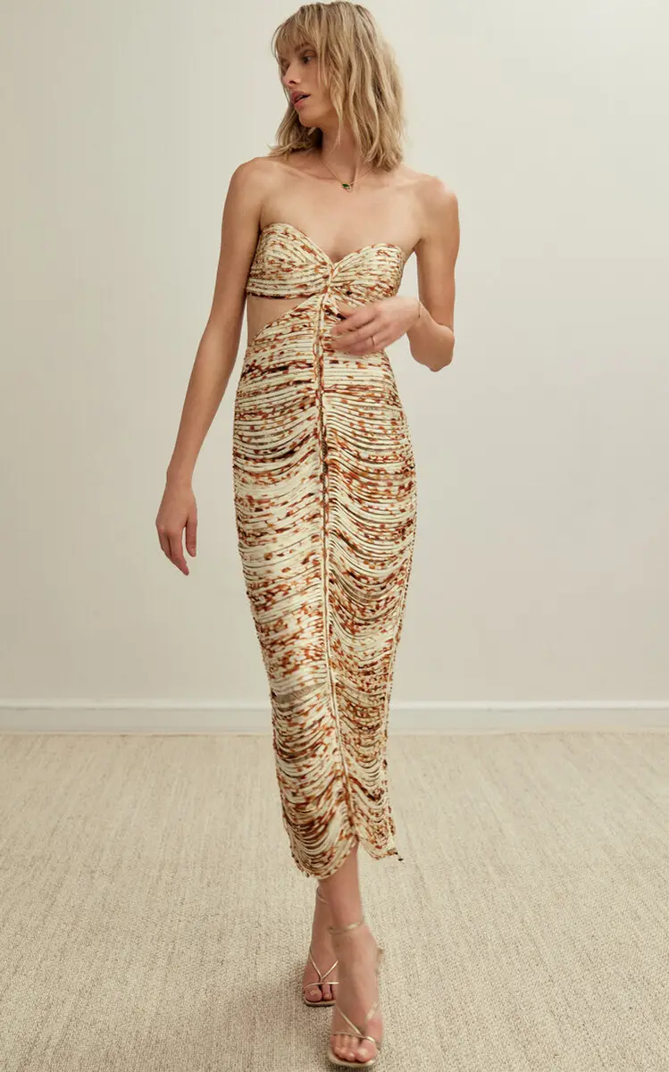 Francesca Miranda Ola Solar Cutout Silk Handmade Dress | Thumbnail 10