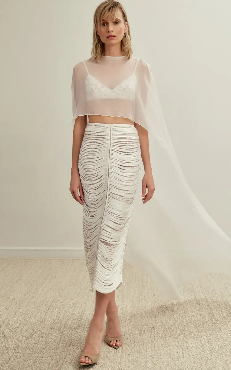 Francesca Miranda Mist Sheer Silk Top With Cloud Bralette | Thumbnail 2
