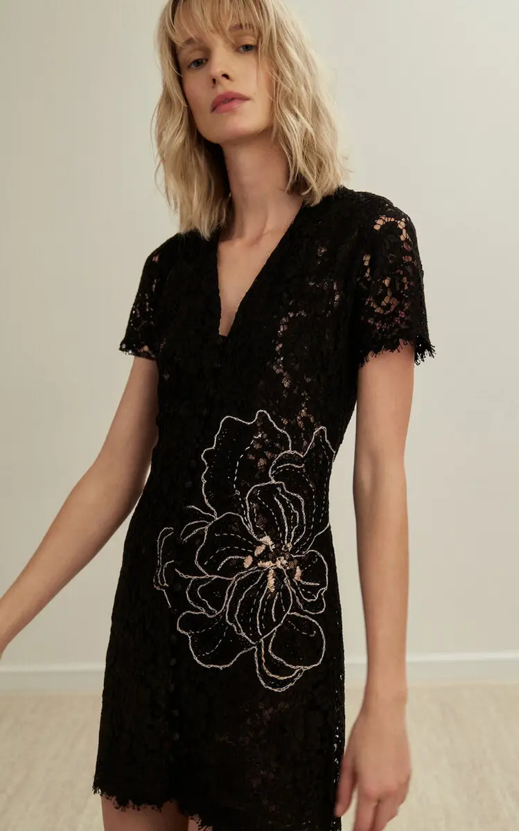 Francesca Miranda Moonlace Embroidered Cotton Mini Dress | Thumbnail 5