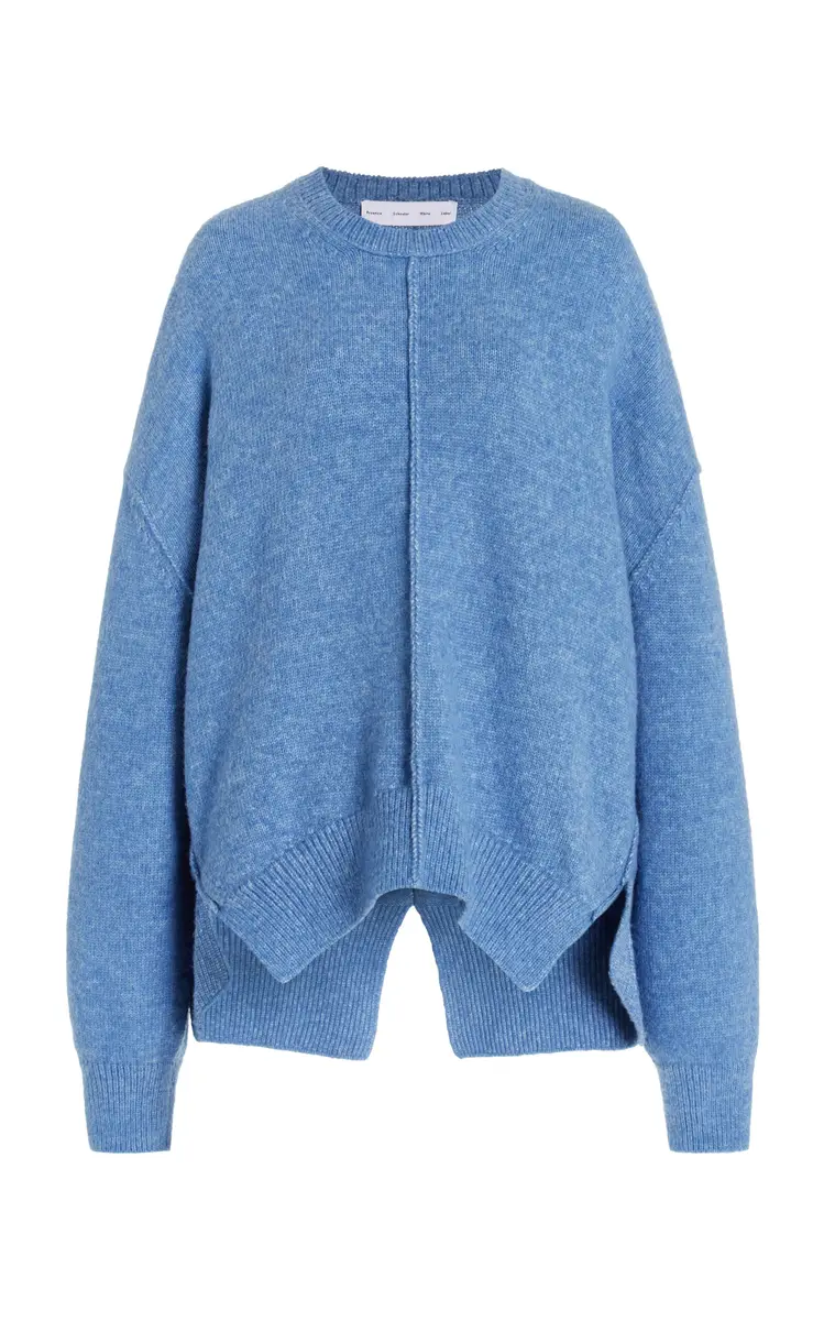 Proenza Schouler White Label Kellen Knit Wool-Blend Sweater - Blue | Image 1 Proenza Schouler White Label Kellen Knit Wool-Blend Sweater - Blue | Image 1