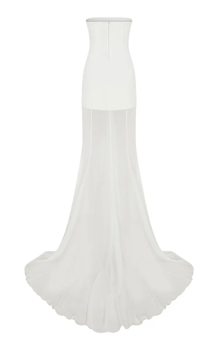 ILA THE BRAND Exclusive Isabel Sheer-Paneled Crepe-Chiffon Gown | Thumbnail 5 ILA THE BRAND Exclusive Isabel Sheer-Paneled Crepe-Chiffon Gown | Thumbnail 5