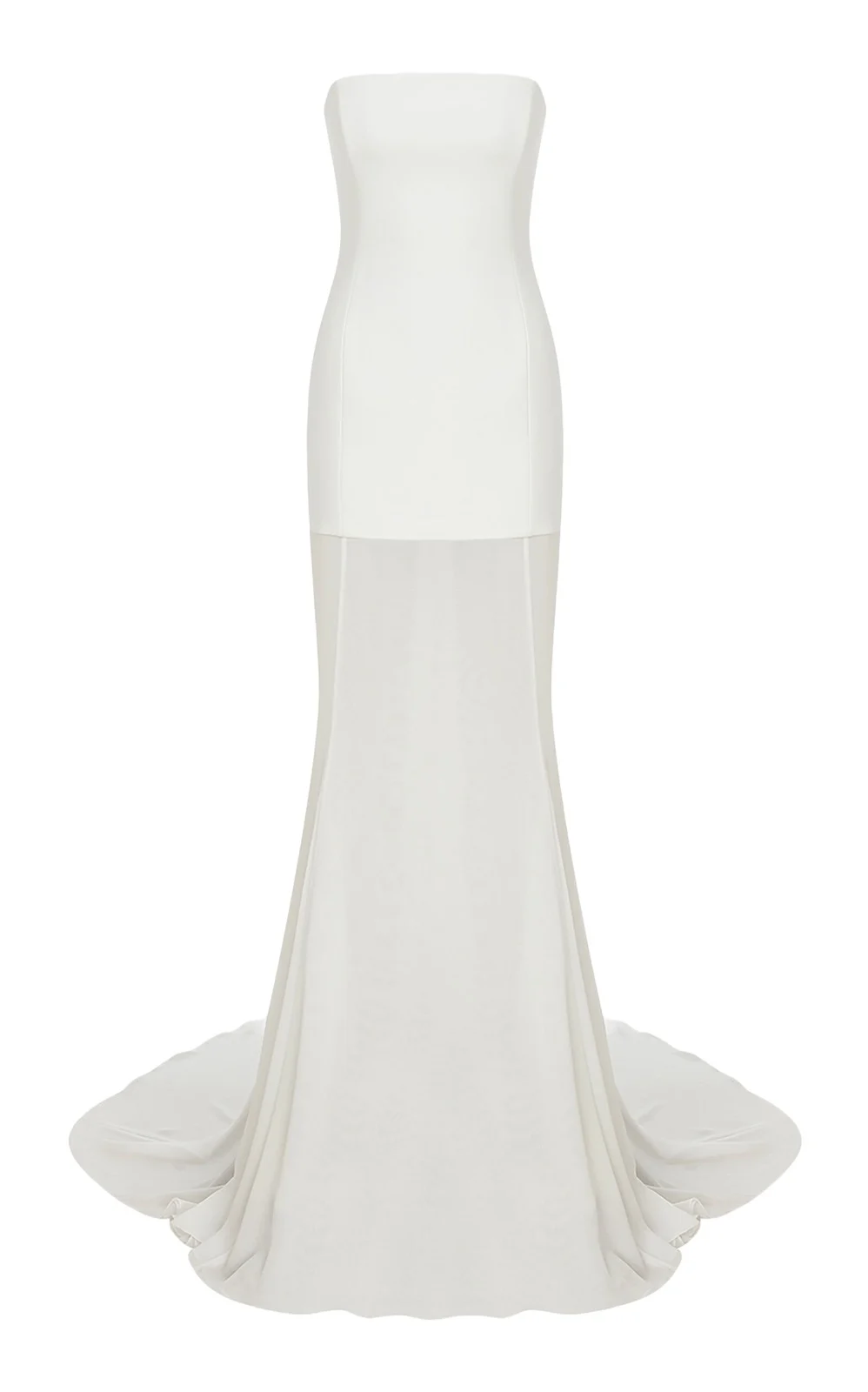 ILA THE BRAND Exclusive Isabel Sheer-Paneled Crepe-Chiffon Gown