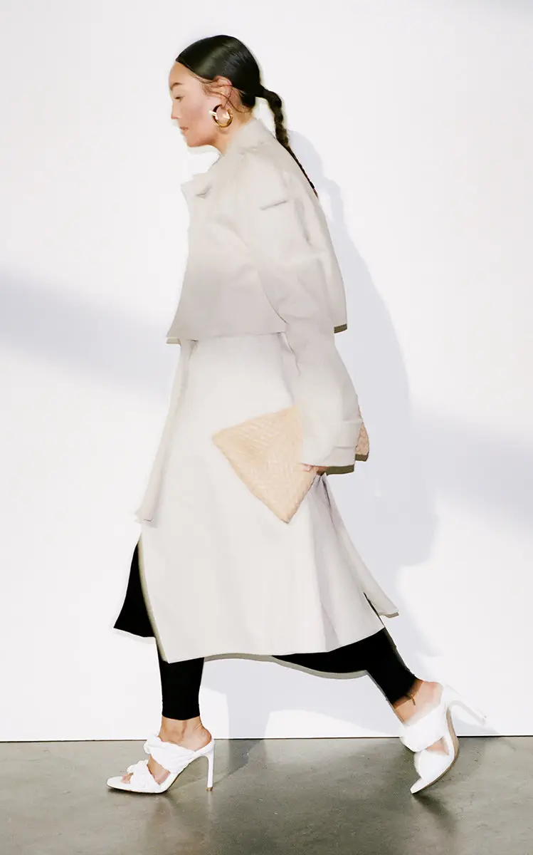 Bottega Veneta Removable Sleeve Crepe Trench Coat | Thumbnail 4 Bottega Veneta Removable Sleeve Crepe Trench Coat | Thumbnail 4