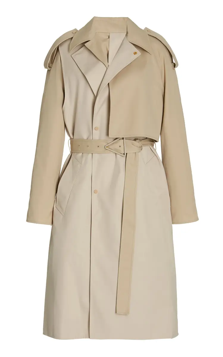 Bottega Veneta Removable Sleeve Crepe Trench Coat | Thumbnail 9 Bottega Veneta Removable Sleeve Crepe Trench Coat | Thumbnail 9