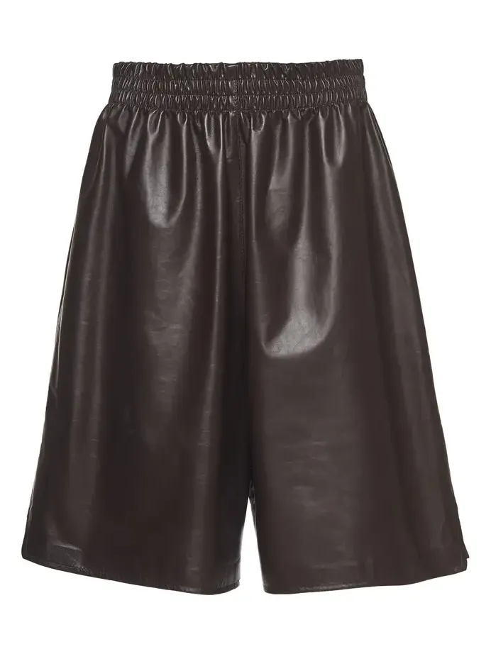 Long Leather Shorts