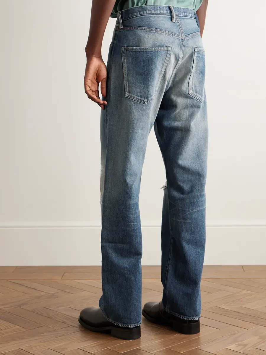 Visvim Social Sculpture 01 Wide-Leg Distressed Selvedge Jeans - Men | Thumbnail 4 Visvim Social Sculpture 01 Wide-Leg Distressed Selvedge Jeans - Men | Thumbnail 4
