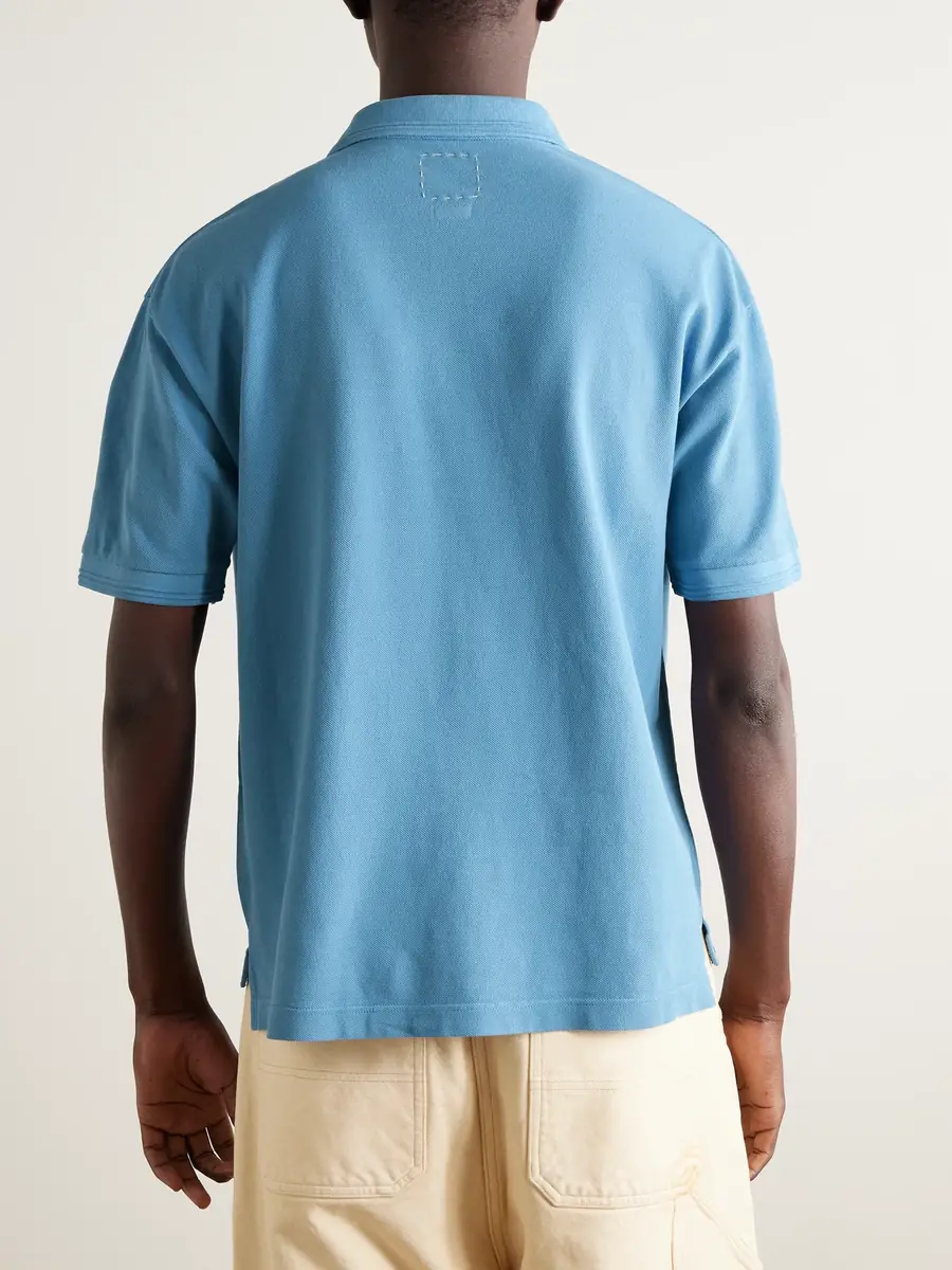 Visvim Jumbo Weller Garment-Dyed Cotton-Piqué Polo Shirt - Men | Thumbnail 3