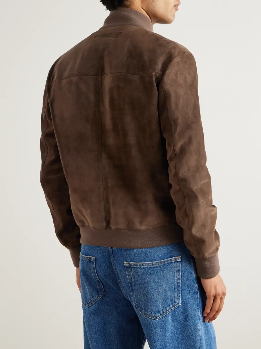 Zegna Suede Blouson Jacket - Men | Thumbnail 3