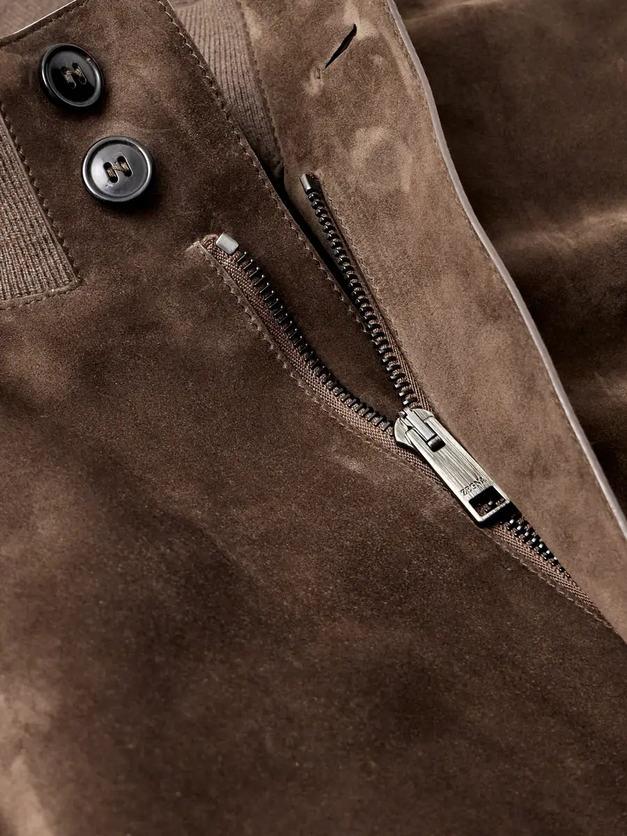 Zegna Suede Blouson Jacket - Men | Thumbnail 4