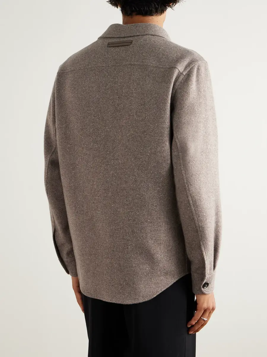 Zegna Cashmere and Silk-Blend Shirt - Men | Thumbnail 3 Zegna Cashmere and Silk-Blend Shirt - Men | Thumbnail 3