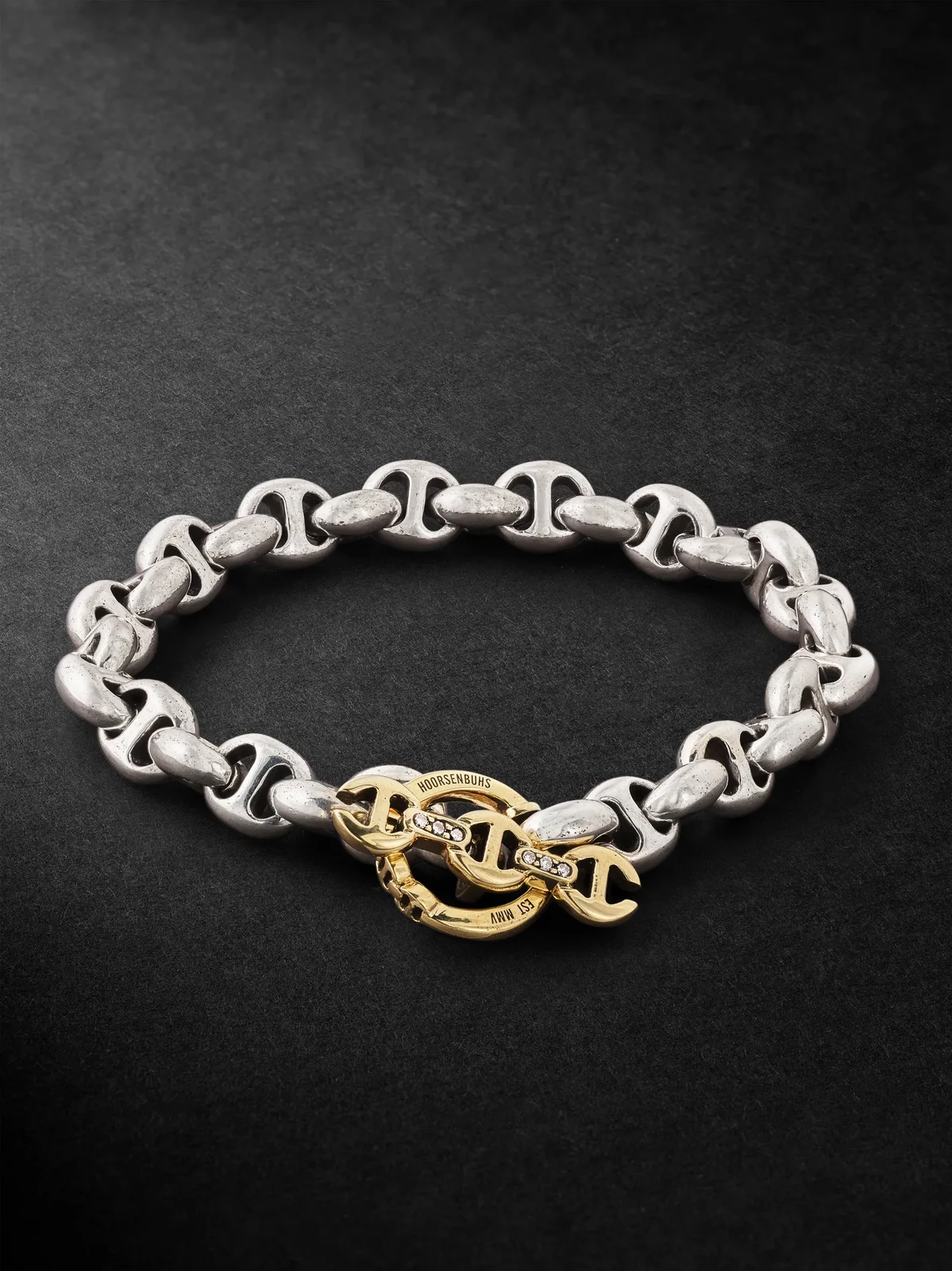 Open-Link™ Sterling Silver Diamond Chain Bracelet - Men