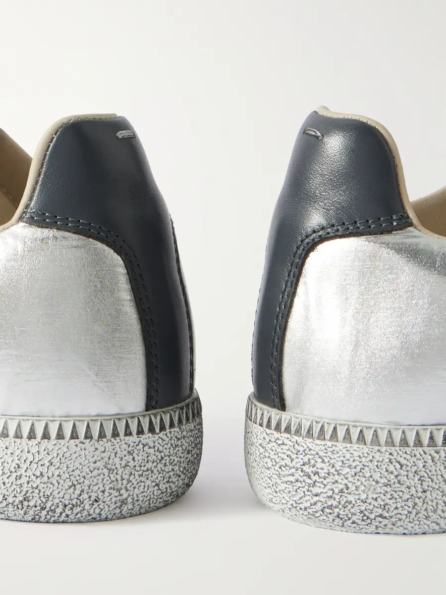 Maison Margiela Replica Leather-Trimmed Shell Sneakers - Men | Thumbnail 5 Maison Margiela Replica Leather-Trimmed Shell Sneakers - Men | Thumbnail 5
