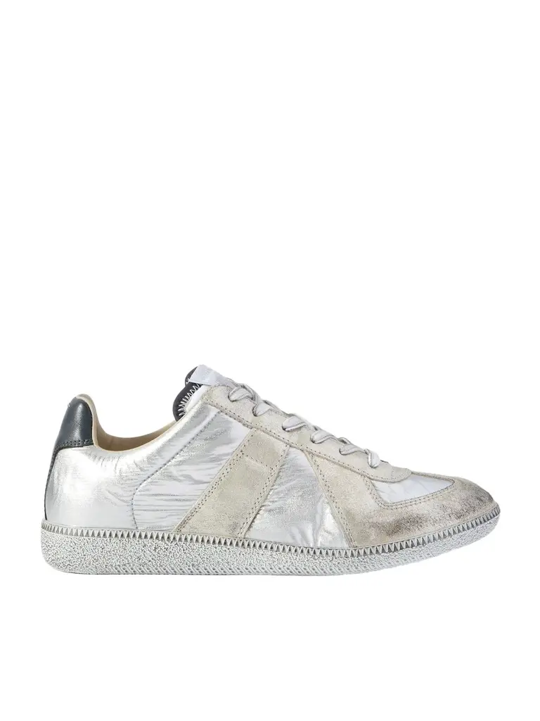 Maison Margiela Replica Leather-Trimmed Shell Sneakers - Men | Image 1 Maison Margiela Replica Leather-Trimmed Shell Sneakers - Men | Image 1