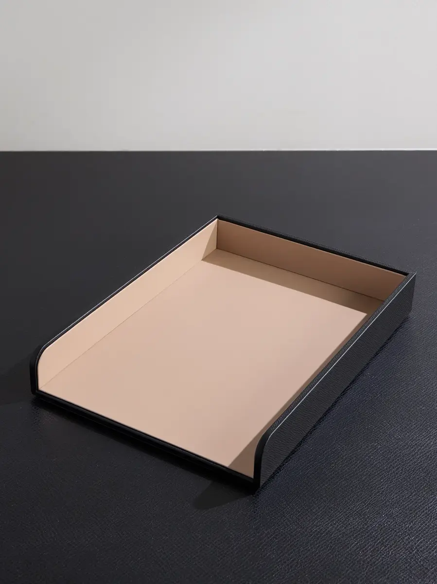 Smythson Panama Cross-Grain Leather Paper Tray - Men