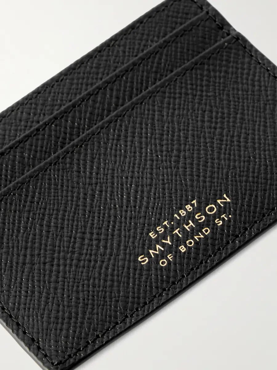 Smythson Panama Cross-Grain Leather Cardholder - Men | Thumbnail 3