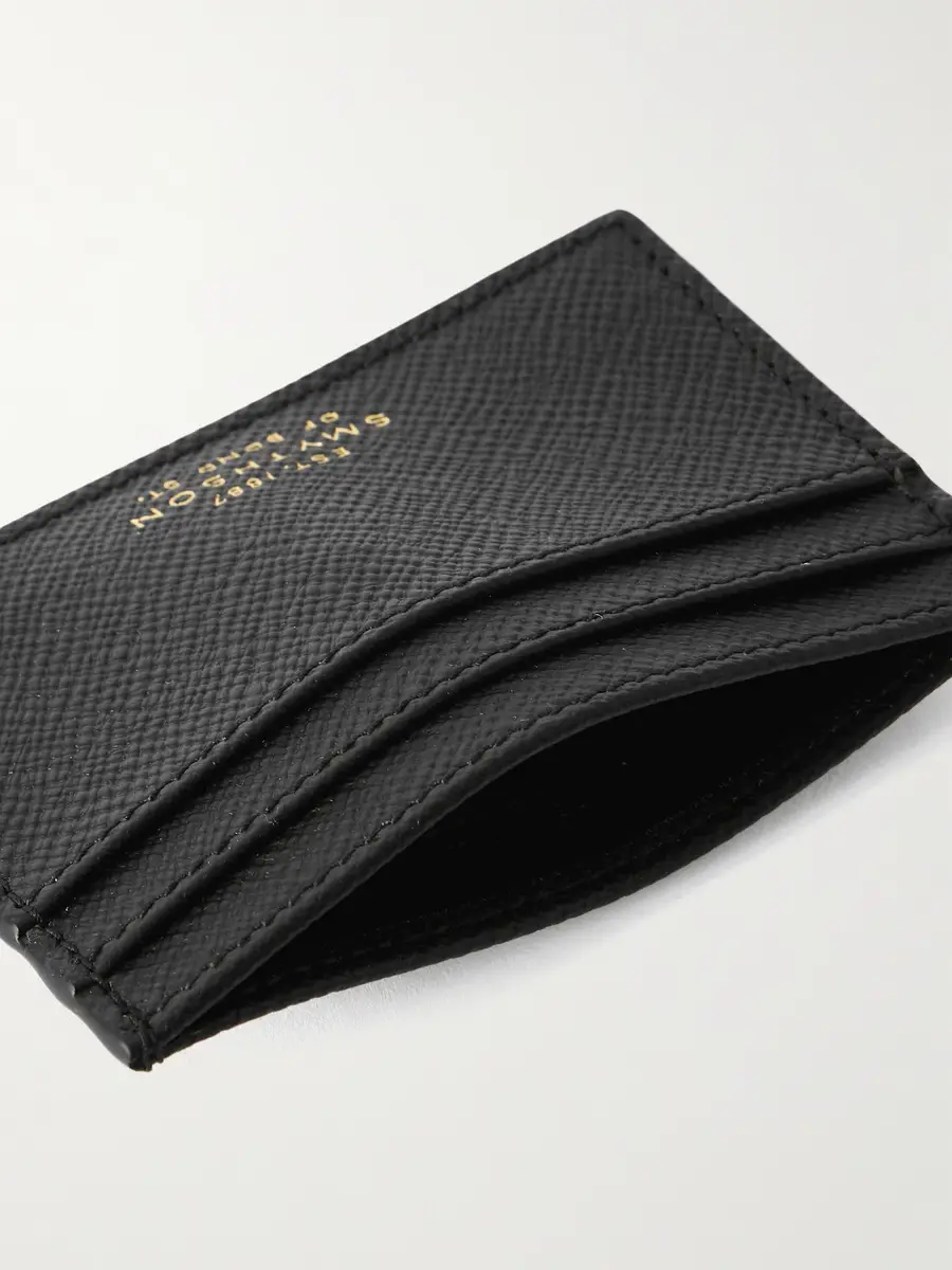 Smythson Panama Cross-Grain Leather Cardholder - Men | Thumbnail 4
