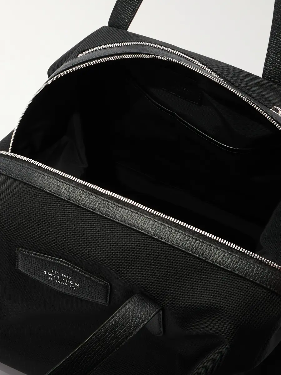 Smythson Norton Leather-Trimmed Canvas Weekend Bag - Men | Thumbnail 5 Smythson Norton Leather-Trimmed Canvas Weekend Bag - Men | Thumbnail 5