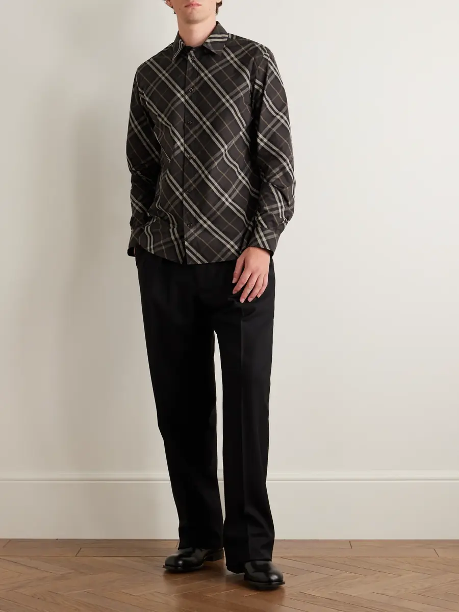 Burberry Checked Cotton Shirt - Men | Thumbnail 2 Burberry Checked Cotton Shirt - Men | Thumbnail 2