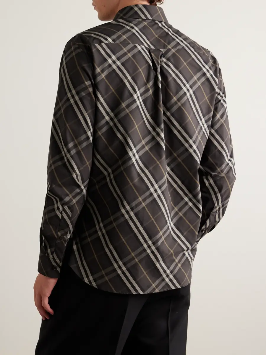 Burberry Checked Cotton Shirt - Men | Thumbnail 3 Burberry Checked Cotton Shirt - Men | Thumbnail 3