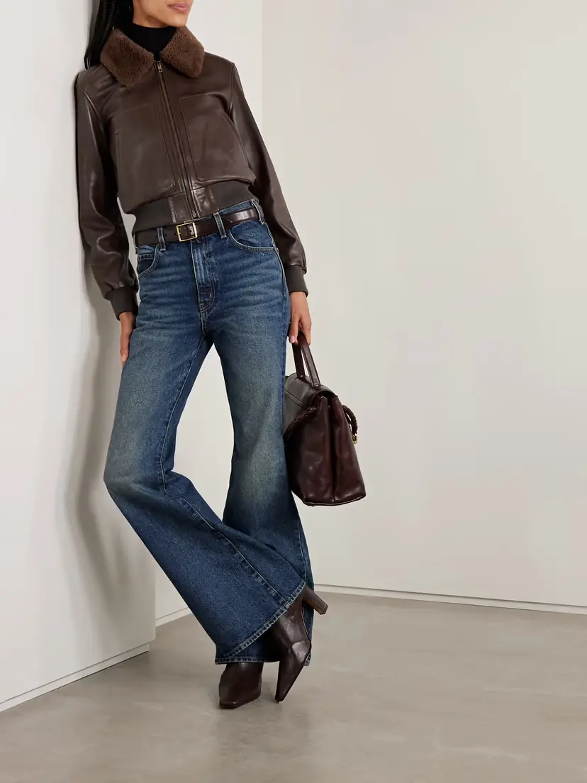 Nili Lotan Tom Shearling-trimmed Leather Jacket | Thumbnail 2 Nili Lotan Tom Shearling-trimmed Leather Jacket | Thumbnail 2