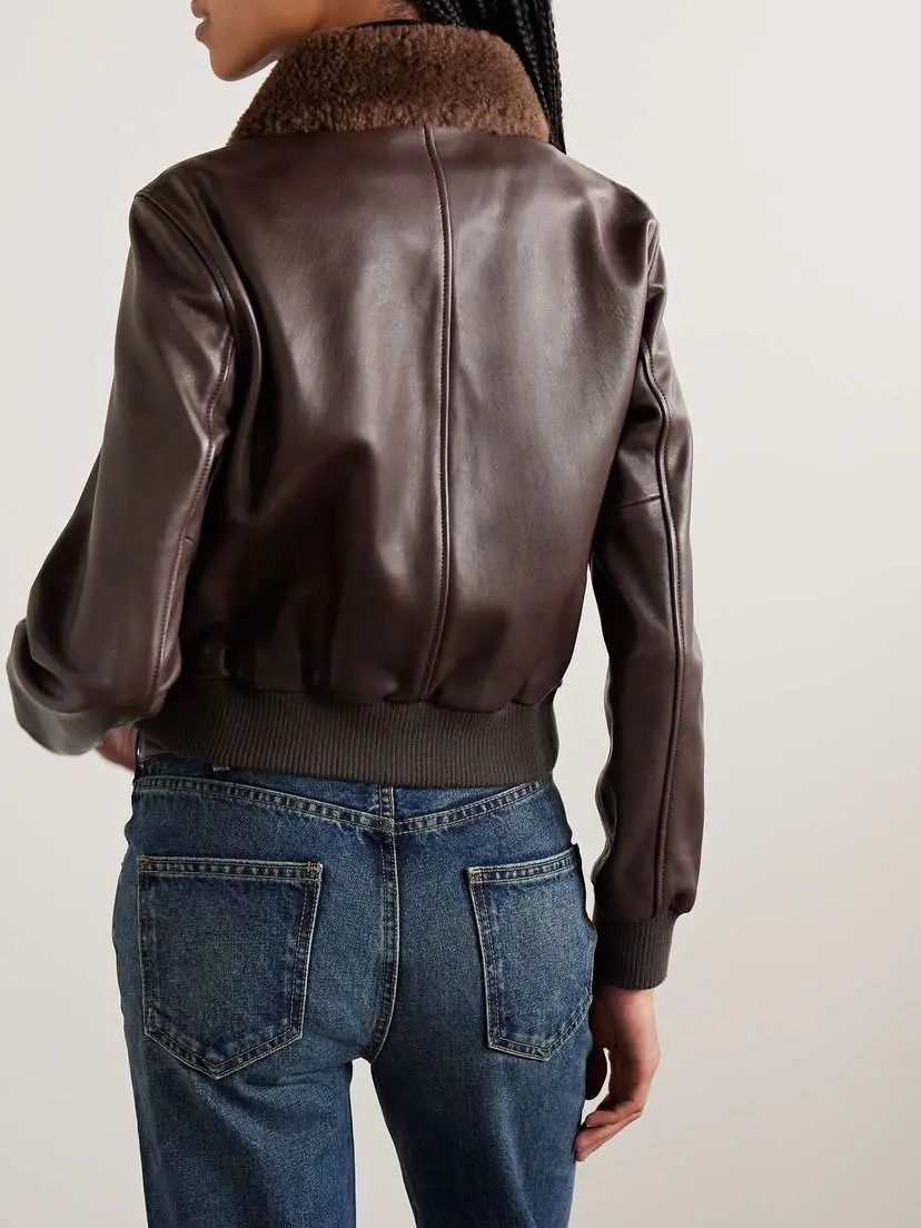 Nili Lotan Tom Shearling-trimmed Leather Jacket | Thumbnail 3 Nili Lotan Tom Shearling-trimmed Leather Jacket | Thumbnail 3