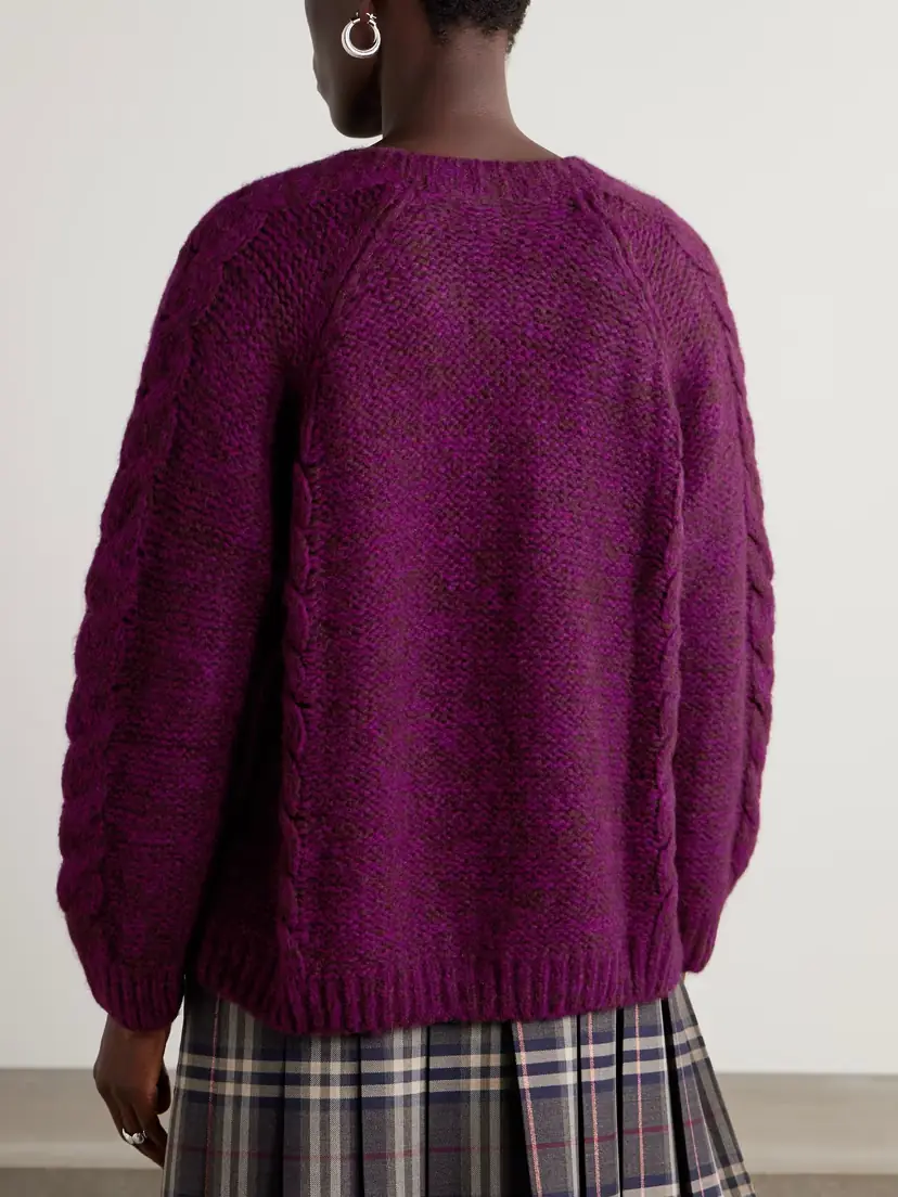 BODE Eiderdown Cable-knit Alpaca, Mohair And Silk-blend Sweater | Thumbnail 4