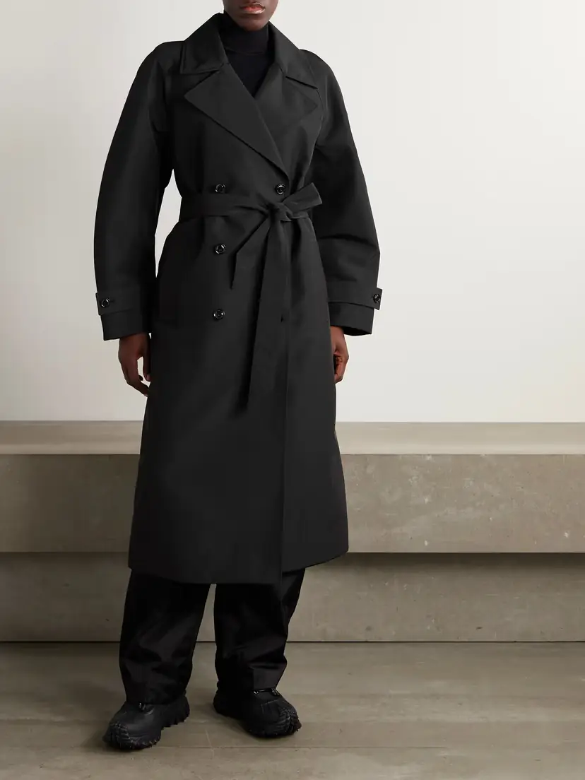 Moncler Genius + Edward Enninful Zake Belted Double-breasted Shell Trench Coat | Thumbnail 2 Moncler Genius + Edward Enninful Zake Belted Double-breasted Shell Trench Coat | Thumbnail 2