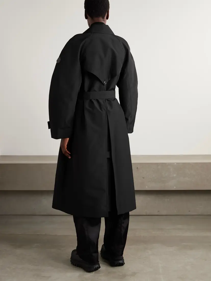 Moncler Genius + Edward Enninful Zake Belted Double-breasted Shell Trench Coat | Thumbnail 3 Moncler Genius + Edward Enninful Zake Belted Double-breasted Shell Trench Coat | Thumbnail 3