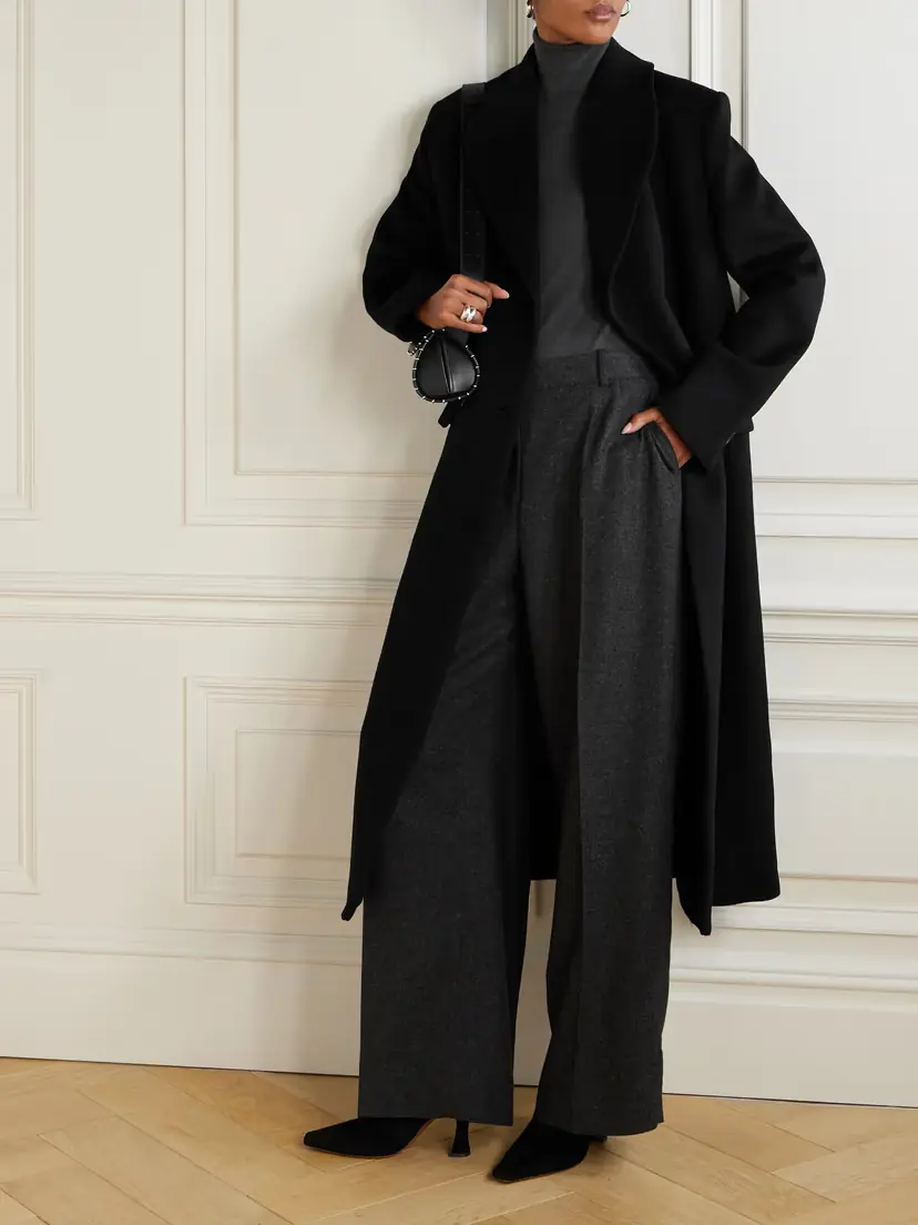 TOTEME Double-breasted Brushed Recycled-cashmere Coat | Thumbnail 2