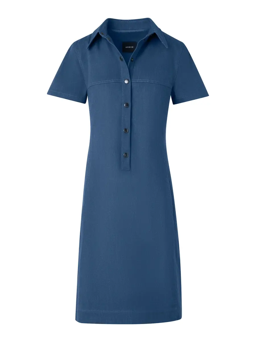 Akris Cotton Denim Polo Dress