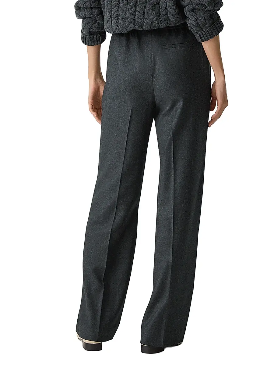 Theory Women's Virgin Wool Wide-Leg Pants | Thumbnail 5 Theory Women's Virgin Wool Wide-Leg Pants | Thumbnail 5