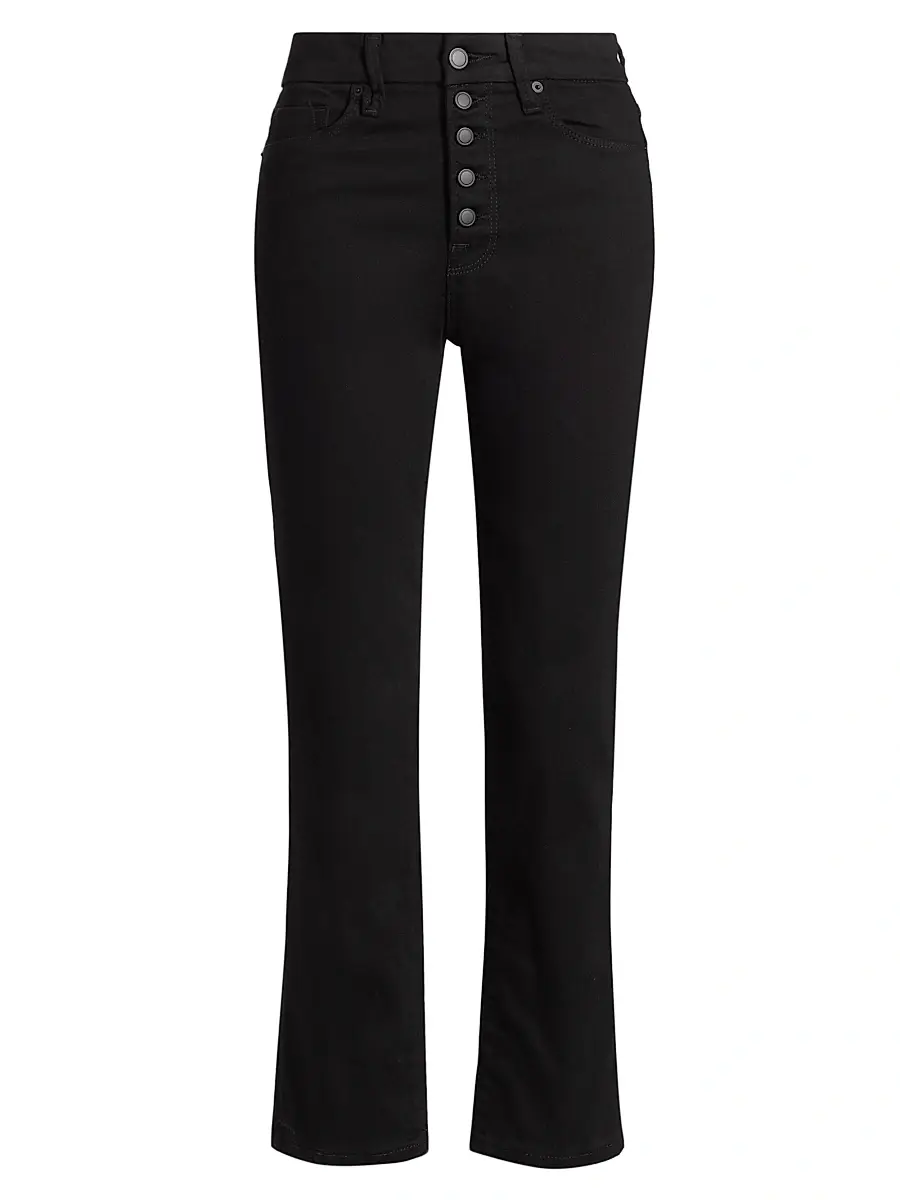 Good American Women's Never Fades Good Legs Straight-Leg Jeans - Black | Image 1 Good American Women's Never Fades Good Legs Straight-Leg Jeans - Black | Image 1