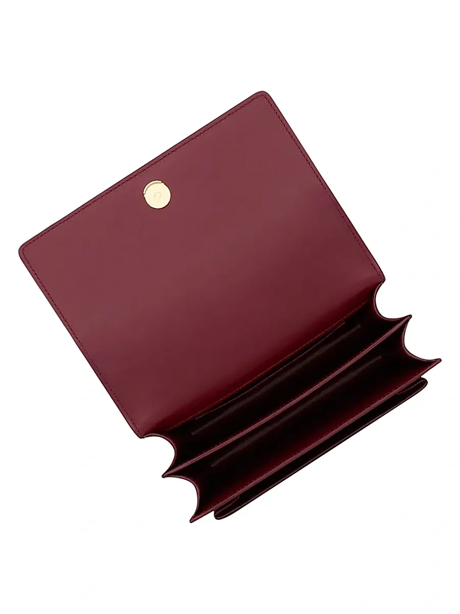 Saint Laurent Women's Sunset Small Shoulder Bag in Patent Leather - Gloss Burgundy | Thumbnail 4 Saint Laurent Women's Sunset Small Shoulder Bag in Patent Leather - Gloss Burgundy | Thumbnail 4