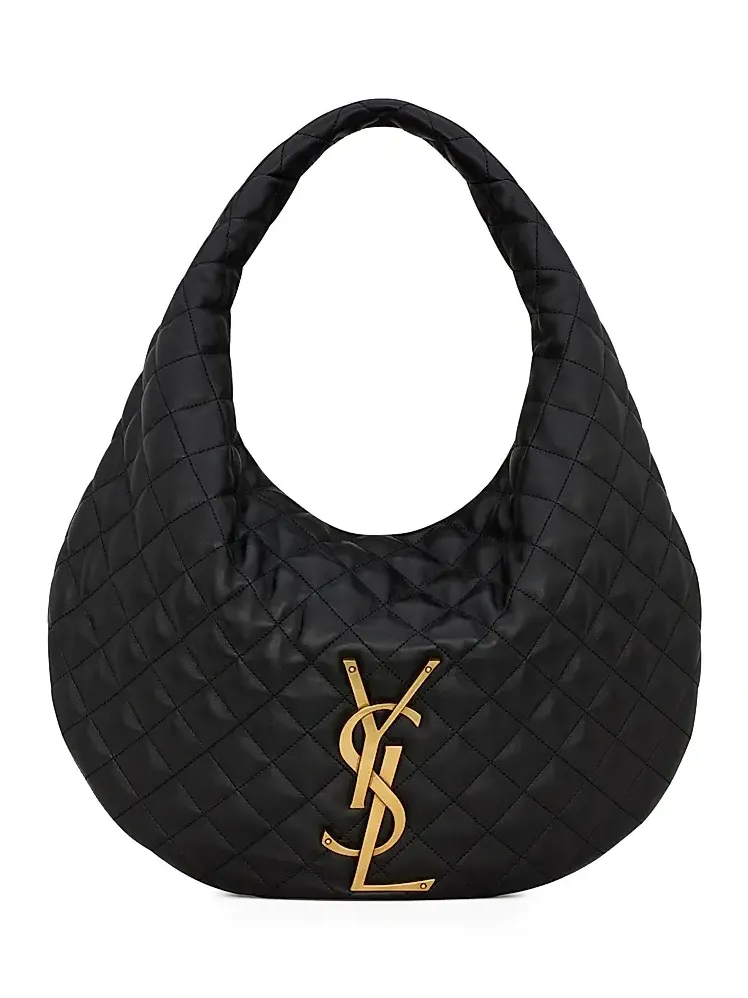 Women's Icare Hobo Bag in Quilted Nappa - Black Women's Icare Hobo Bag in Quilted Nappa - Black
