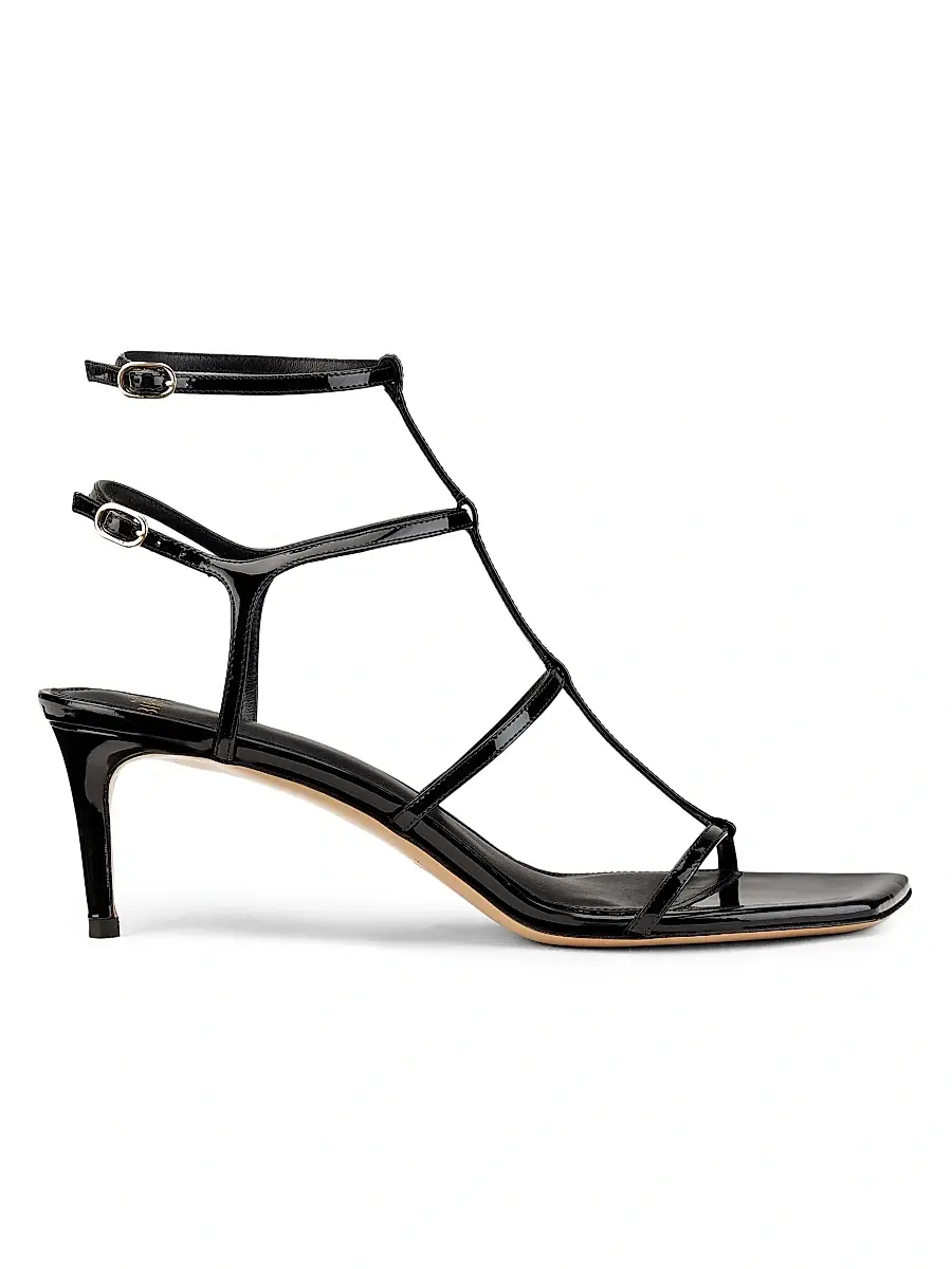 Alexandre Birman Women's Amanda 60MM Patent Leather Strappy Sandals - Black | Image 1 Alexandre Birman Women's Amanda 60MM Patent Leather Strappy Sandals - Black | Image 1
