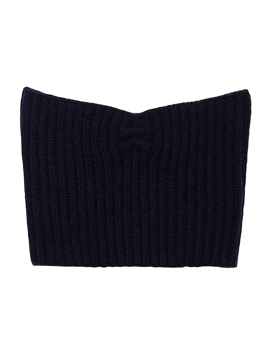 Prada Women's Cashmere and Wool Bandeau Top - Blue | Image 1 Prada Women's Cashmere and Wool Bandeau Top - Blue | Image 1