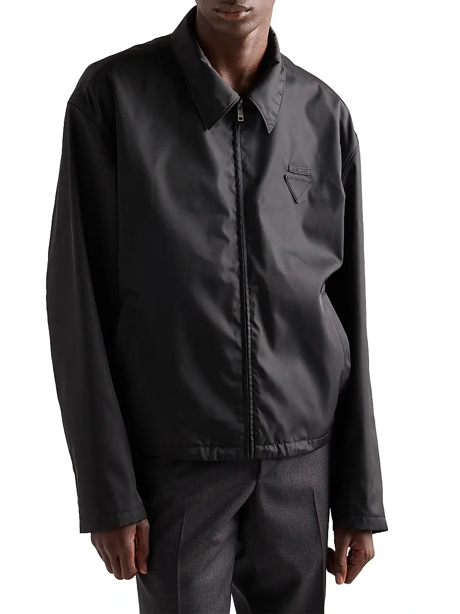 Prada Men's Re-Nylon Blouson Jacket - Black | Thumbnail 2 Prada Men's Re-Nylon Blouson Jacket - Black | Thumbnail 2