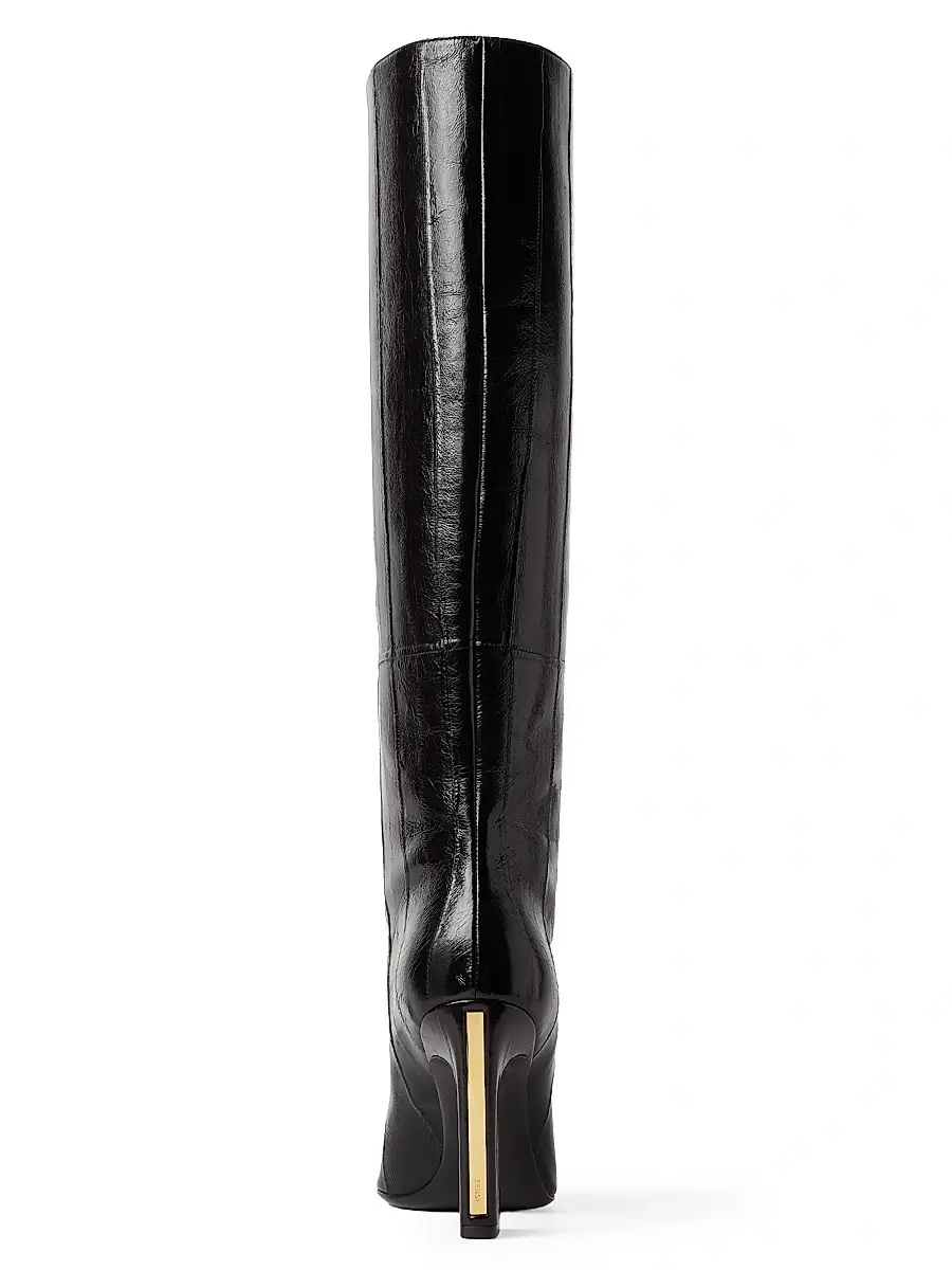 Fendi Women's Arco 95MM Eel Skin Knee-High Boots - Beige | Thumbnail 7