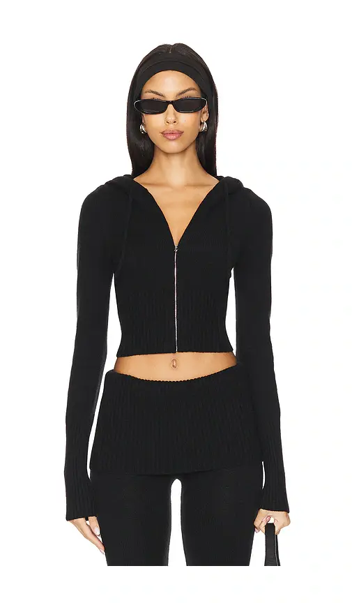 Frankies Bikinis Aimee Cloud Knit Hoodie | Image 1 Frankies Bikinis Aimee Cloud Knit Hoodie | Image 1