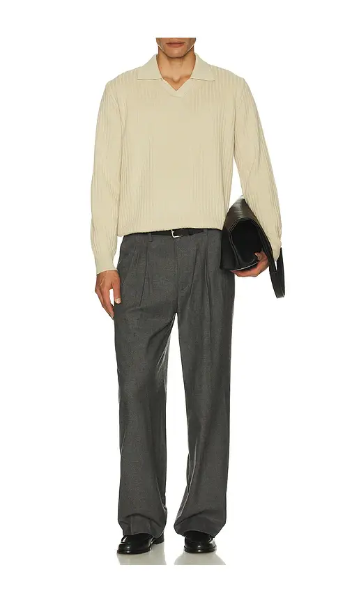 Far Afield Clifford Knitted Ribbed Polo | Thumbnail 2