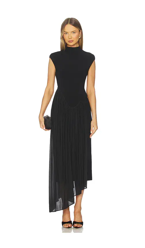 Et Ochs Francis Knit Combo Midi Dress