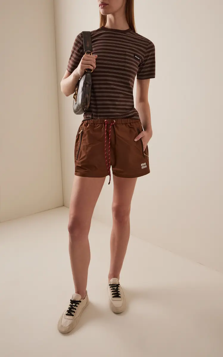 Miu Miu Tech-Canvas Shorts | Thumbnail 2 Miu Miu Tech-Canvas Shorts | Thumbnail 2