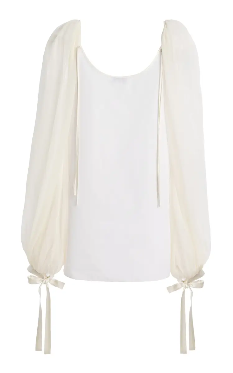 Mel Usine Sibylle Ribbon Cotton-Poplin Dress | Thumbnail 3