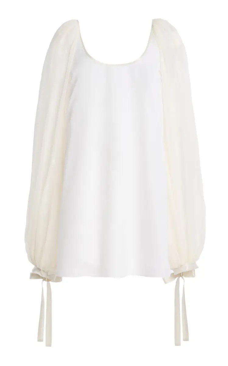 Mel Usine Sibylle Ribbon Cotton-Poplin Dress | Thumbnail 8