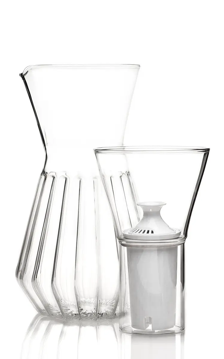 fferrone Exclusive Talise Fluted Glass Carafe - Clear | Thumbnail 2 fferrone Exclusive Talise Fluted Glass Carafe - Clear | Thumbnail 2