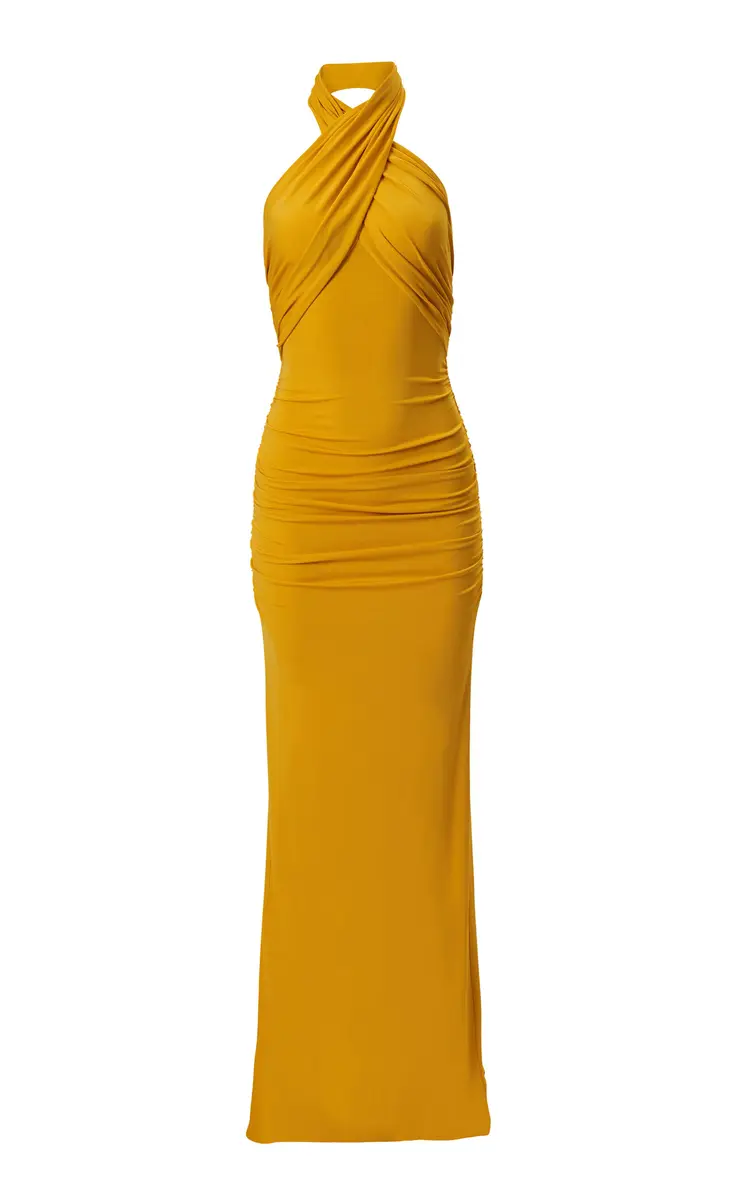 Ruched Jersey Halter Gown Ruched Jersey Halter Gown