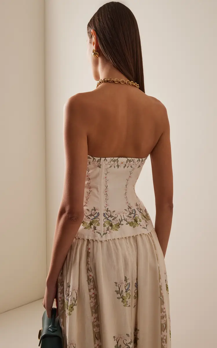Agua by Agua Bendita Abelia Anhelo Printed Linen Corset Top | Thumbnail 8 Agua by Agua Bendita Abelia Anhelo Printed Linen Corset Top | Thumbnail 8