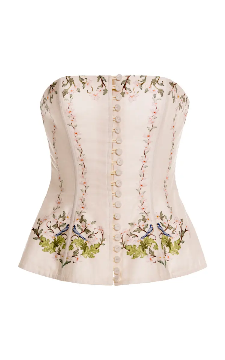 Agua by Agua Bendita Abelia Anhelo Printed Linen Corset Top | Thumbnail 10 Agua by Agua Bendita Abelia Anhelo Printed Linen Corset Top | Thumbnail 10