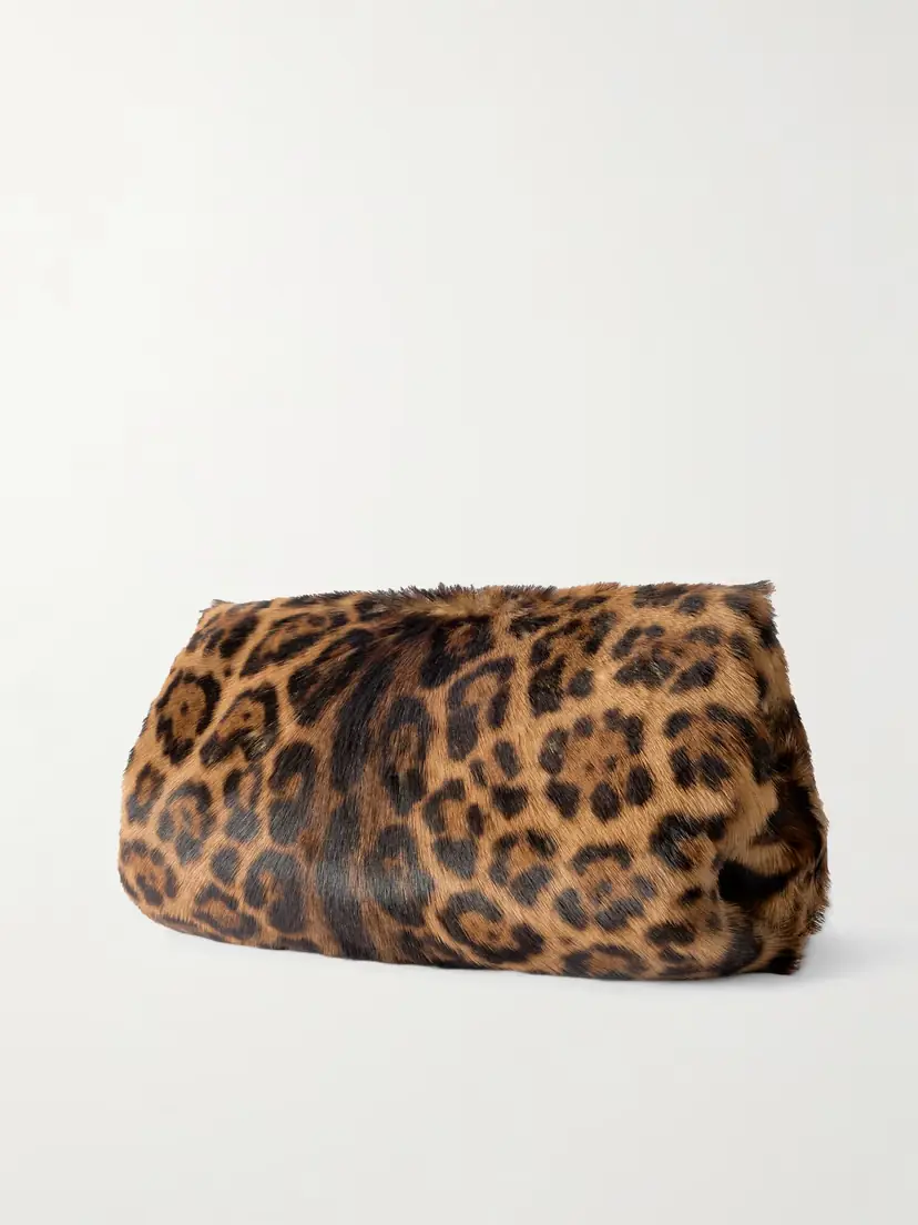 Saint Laurent Leopard-print Calf Hair Clutch | Thumbnail 3
