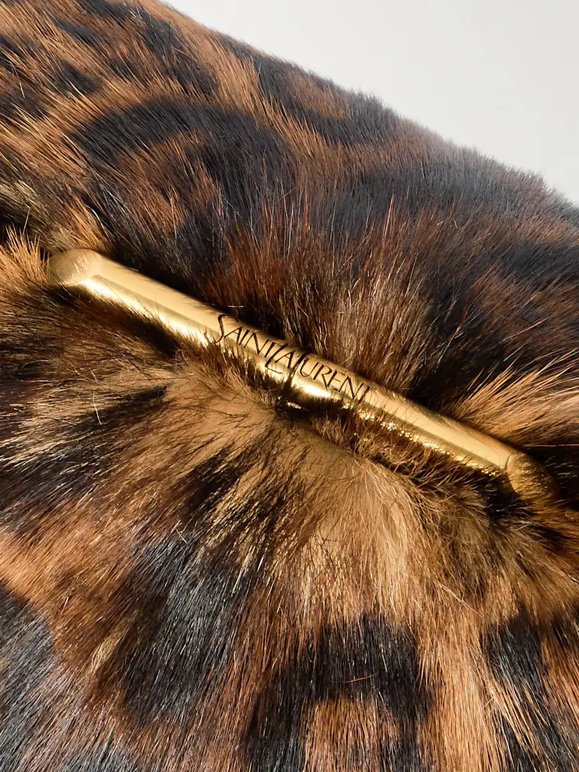 Saint Laurent Leopard-print Calf Hair Clutch | Thumbnail 4